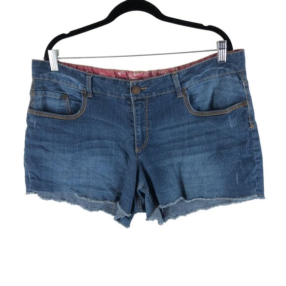 Faded Glory Womens Denim Cut-Off Jean Shorts Size 18 - Picture 1 of 3